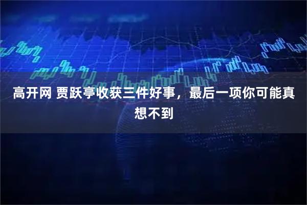 高开网 贾跃亭收获三件好事,最后一项你可能真想不到